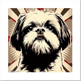 Shih Tzu Pop art - Muted Colous Posters and Art